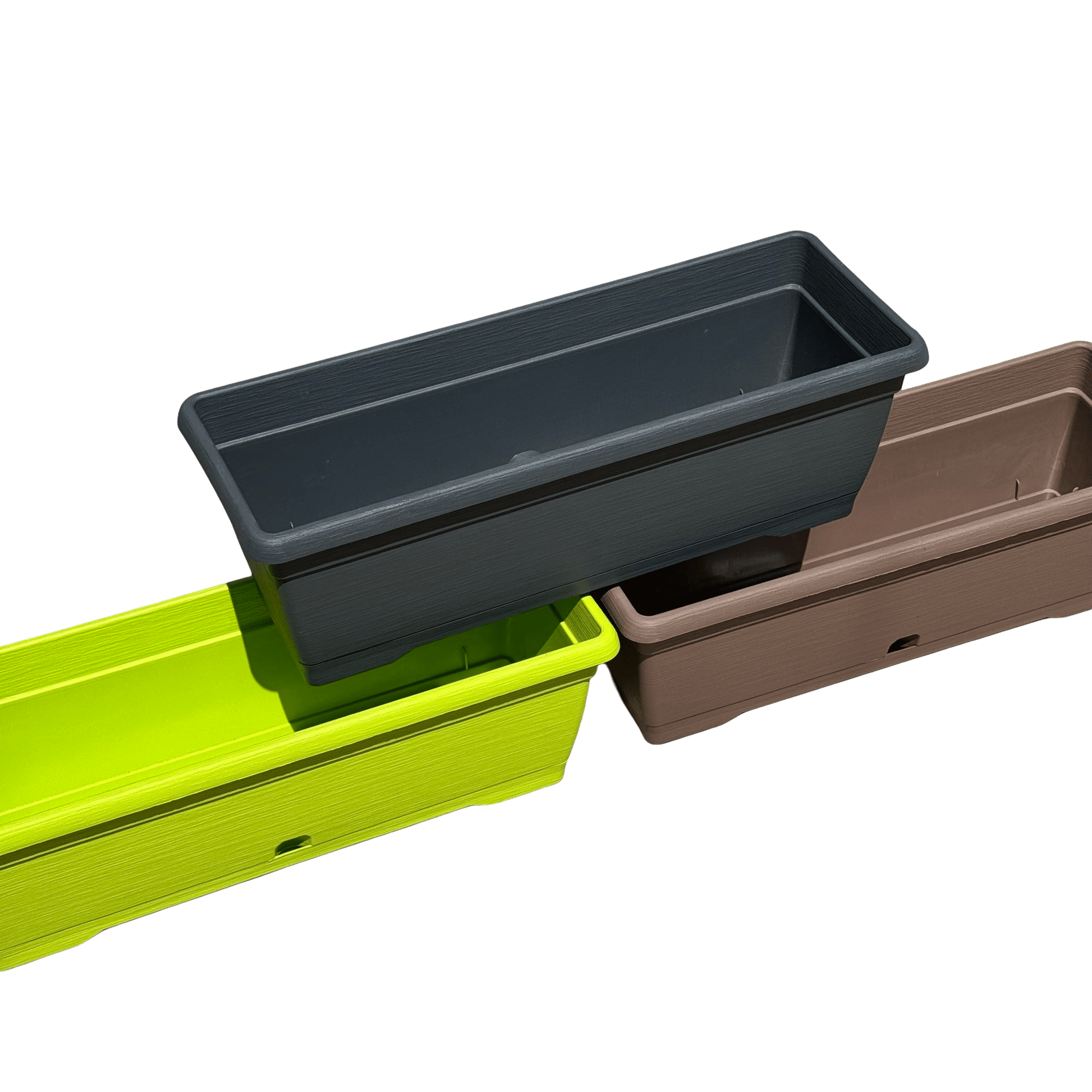 אדנית מעוצבת דמוי עץ רוחב 50 - רוטין (ירוק במרפסת לשעבר)