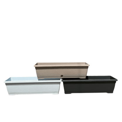 אדנית מעוצבת דמוי עץ רוחב 60 - רוטין (ירוק במרפסת לשעבר)