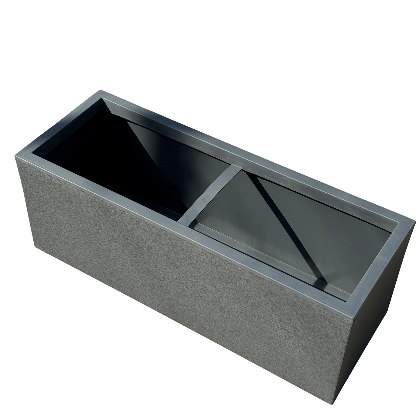 אדנית צרפתית בצבע בטון 80 ס׳׳מ - רוטין (ירוק במרפסת לשעבר)