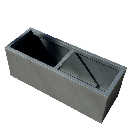 אדנית צרפתית בצבע בטון 80 ס׳׳מ - רוטין (ירוק במרפסת לשעבר)