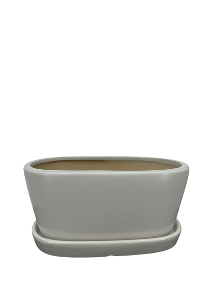 כד אליפסה לבן אורך 25 רוחב 13 - רוטין (ירוק במרפסת לשעבר)