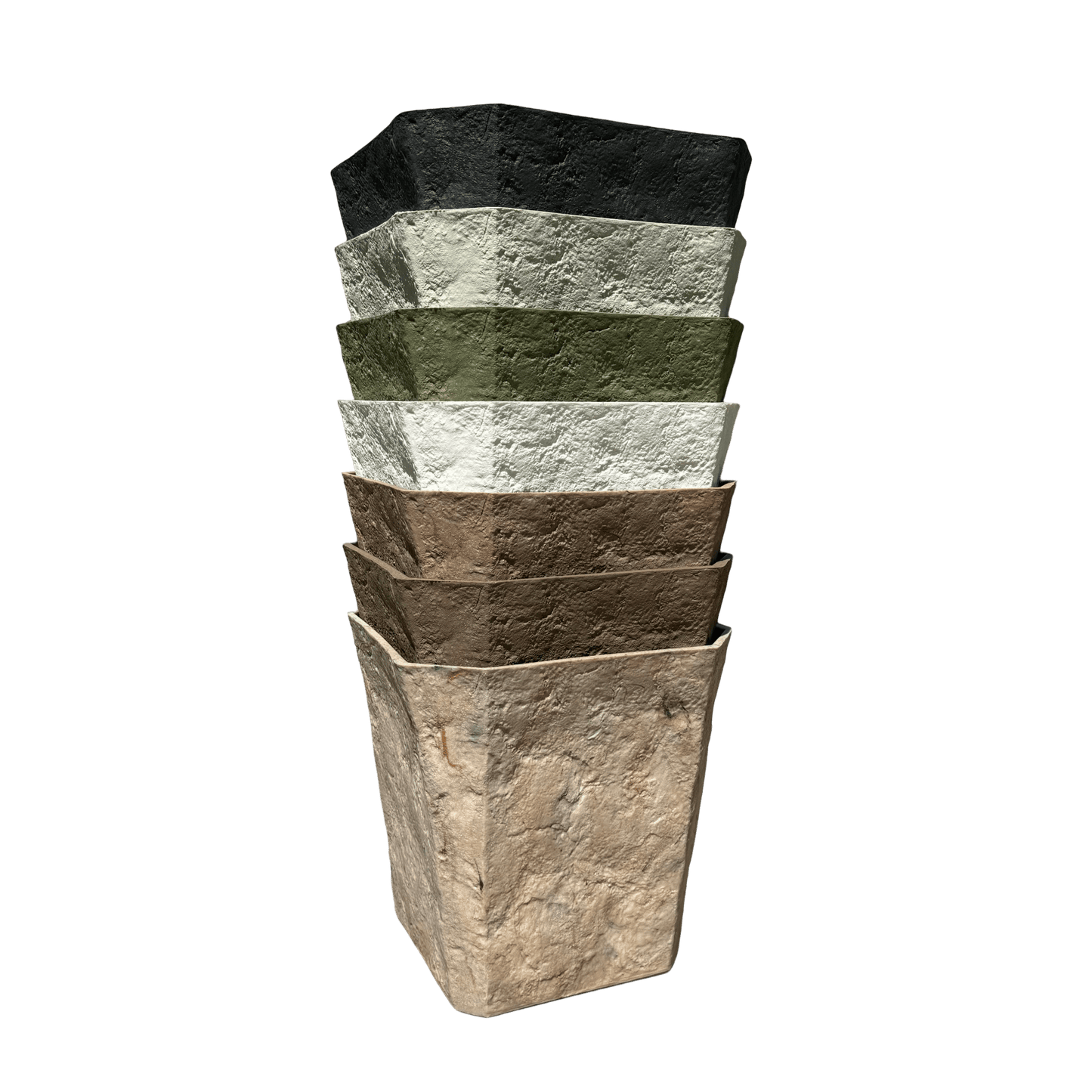 כד דמוי אבן יוקרתי במגוון גוונים 37x37 - רוטין (ירוק במרפסת לשעבר)