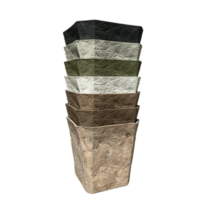 כד דמוי אבן יוקרתי במגוון גוונים 37x37 - רוטין (ירוק במרפסת לשעבר)