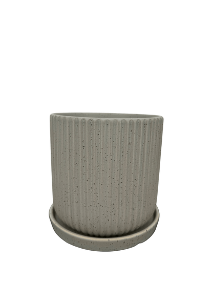 כד פסים אפור 13 ס״מ - רוטין (ירוק במרפסת לשעבר)