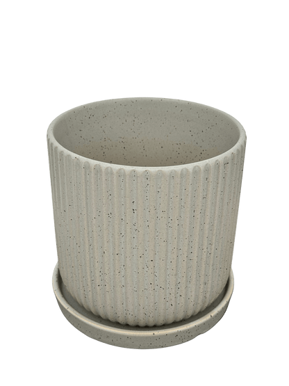 כד פסים אפור 13 ס״מ - רוטין (ירוק במרפסת לשעבר)