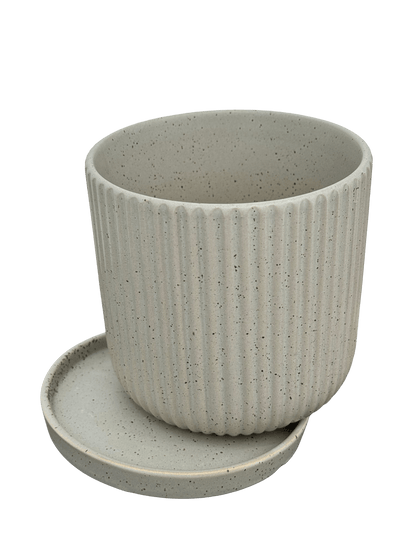 כד פסים אפור 13 ס״מ - רוטין (ירוק במרפסת לשעבר)