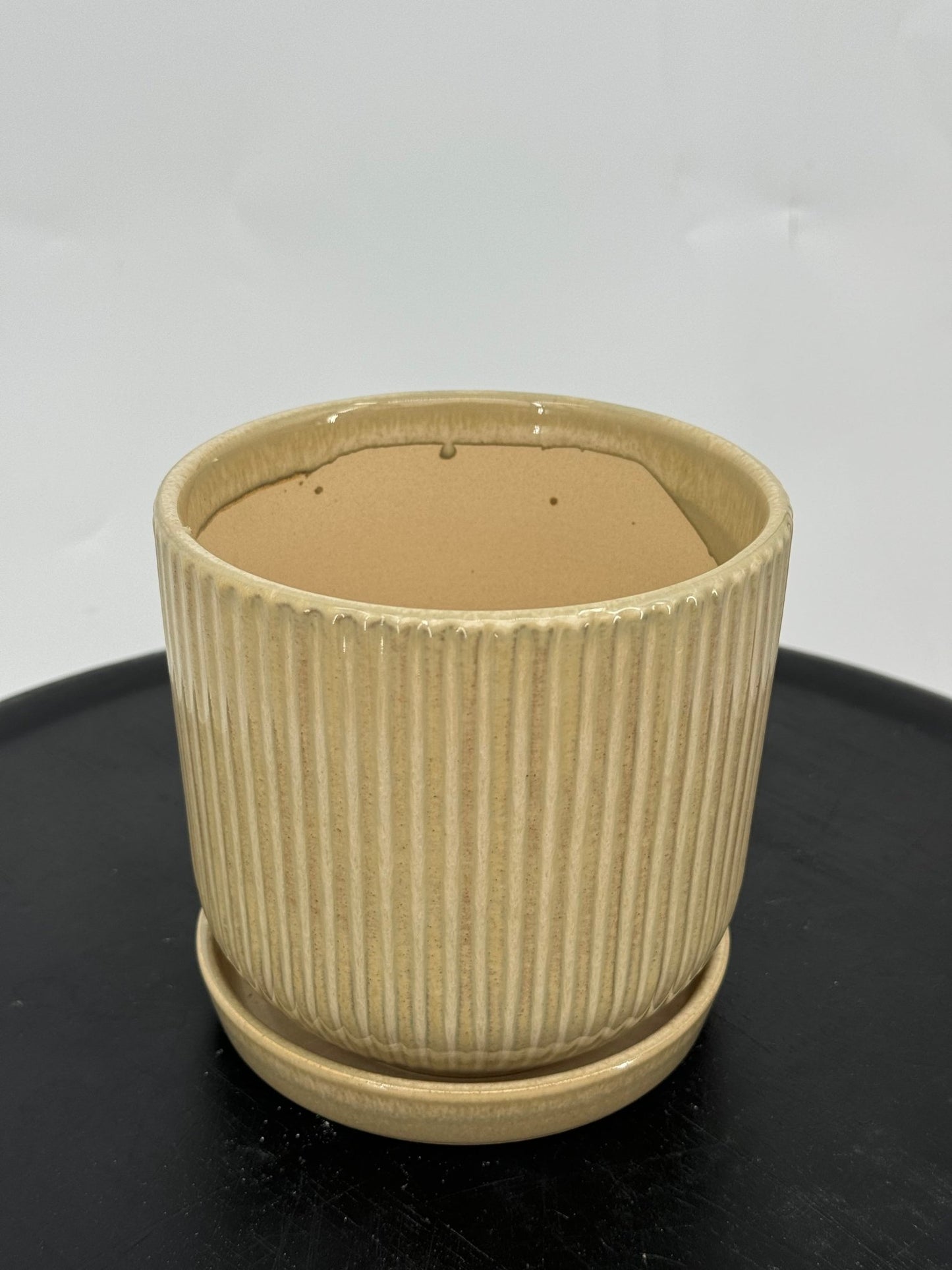 כד פסים ירוק קוטר 13 ס״מ - רוטין (ירוק במרפסת לשעבר)