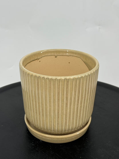 כד פסים ירוק קוטר 13 ס״מ - רוטין (ירוק במרפסת לשעבר)