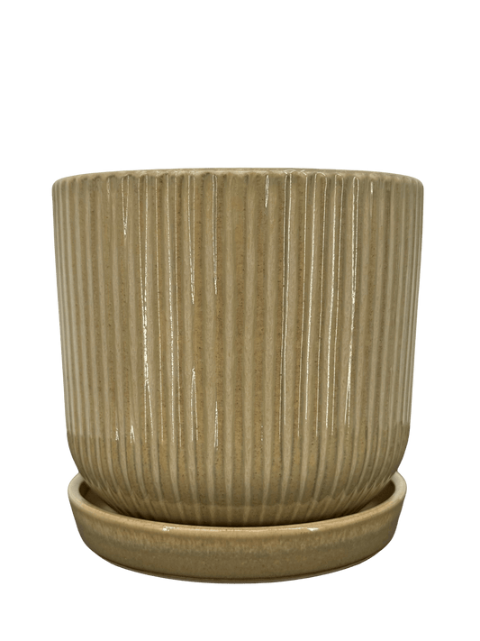 כד פסים ירוק קוטר 13 ס״מ - רוטין (ירוק במרפסת לשעבר)