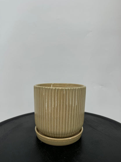 כד פסים ירוק קוטר 13 ס״מ - רוטין (ירוק במרפסת לשעבר)