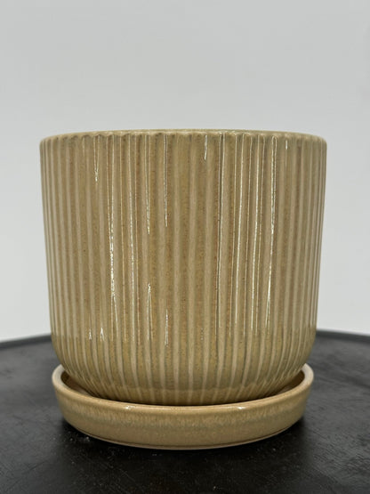 כד פסים ירוק קוטר 13 ס״מ - רוטין (ירוק במרפסת לשעבר)