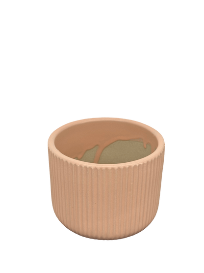 כד פסים ורוד לקקטוס - קוטר 9ס״מ - רוטין (ירוק במרפסת לשעבר)