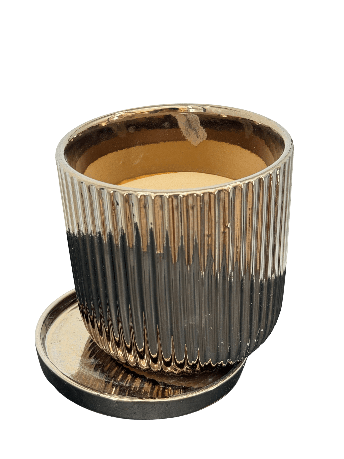 כד פסים, זהב מבריק קוטר 13 ס״מ - רוטין (ירוק במרפסת לשעבר)