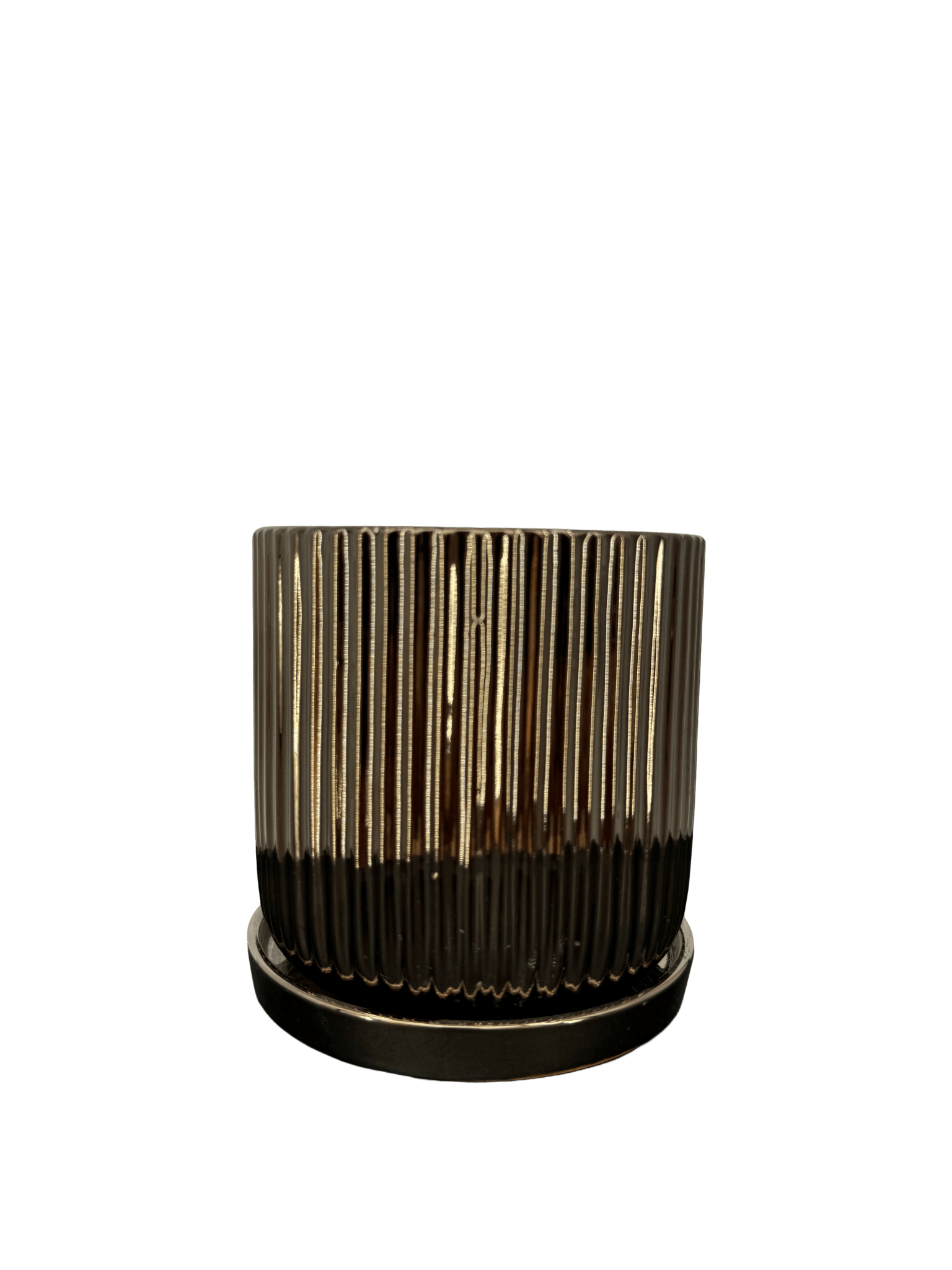 כד פסים, זהב מבריק קוטר 13 ס״מ - רוטין (ירוק במרפסת לשעבר)