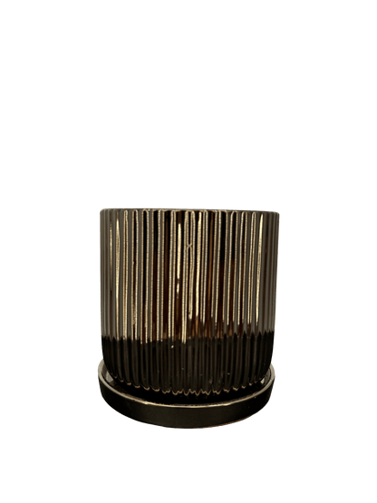 כד פסים, זהב מבריק קוטר 13 ס״מ - רוטין (ירוק במרפסת לשעבר)