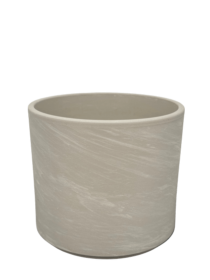 כד טרקוטה אפור קוטר 13 ס״מ - רוטין (ירוק במרפסת לשעבר)