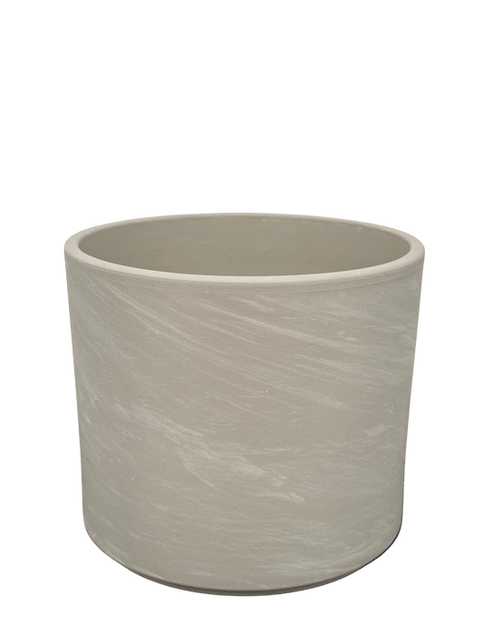 כד טרקוטה אפור קוטר 13 ס״מ - רוטין (ירוק במרפסת לשעבר)