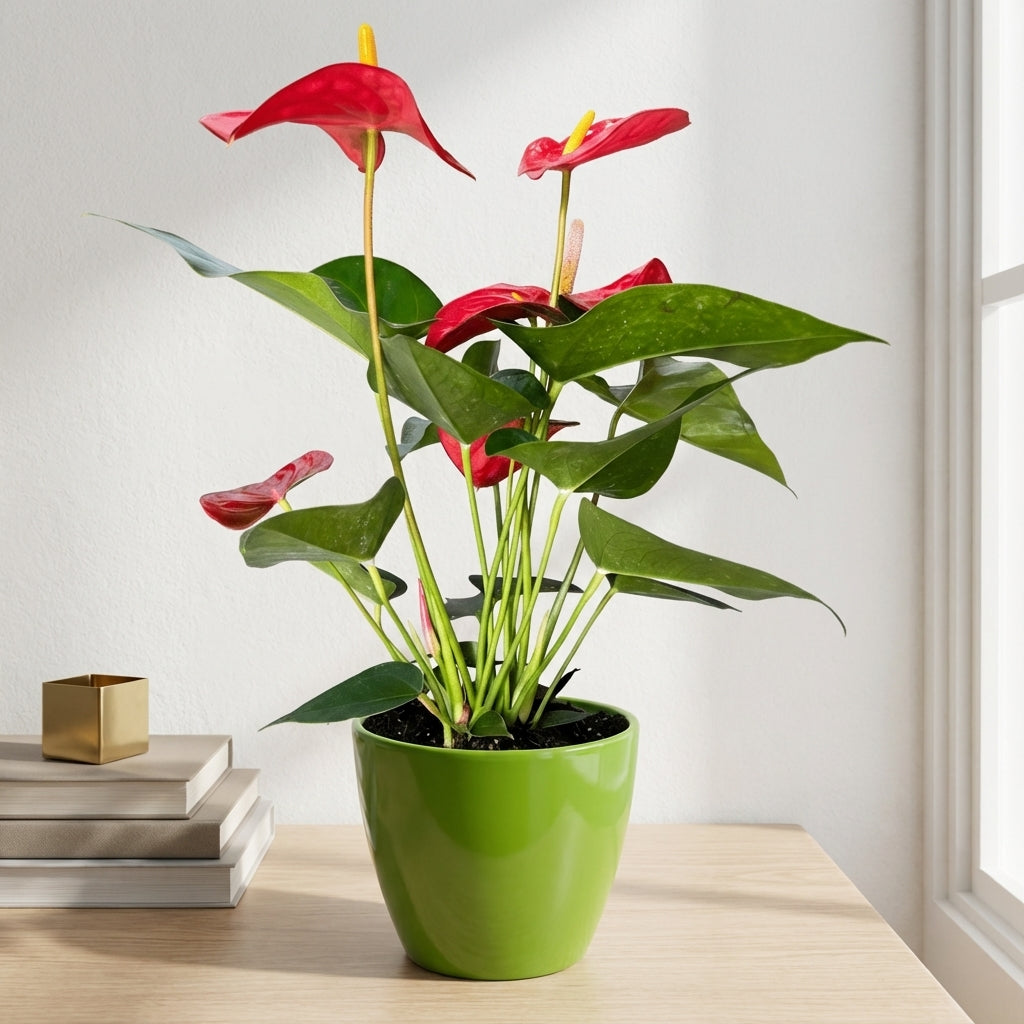 אנטוריום פורח עציץ 12